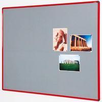 Shield Deluxe W 1200mm x H 900mm Standard Noticeboards Red Frame Royal Cloth