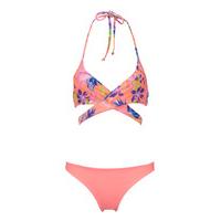 Shiwi-Bikinis - Bikini Wrap Top Tropical Flower - Red