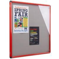 Shield Temperproof H 900mm x W 900mm Noticeboard Aluminium Frame Light Grey Cloth