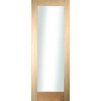 shaker 1 light clear glazed white oak internal door 78in x 33in x 35mm ...