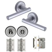 shuttle round rose privacy pack satin chrome