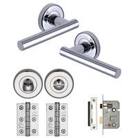 Shuttle Round Rose Privacy Pack Polished Chrome