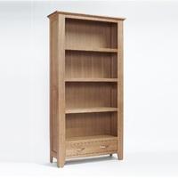 sherwood oak wide bookcase