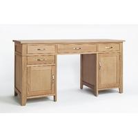 Sherwood Oak Double Pedestal Desk