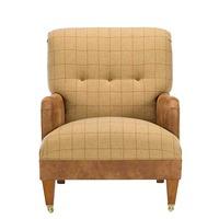 Shannon Chair, Leather and Fabric