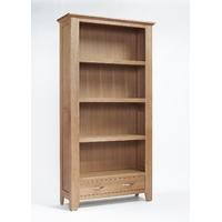 sherwood oak wide bookcase