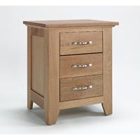 Sherwood Oak 3 Drawer Bedside Chest