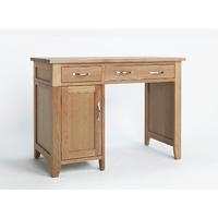 sherwood oak single pedestal desk