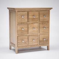 Sherwood Oak DVD/CD Storage Cabinet - 9 Drawers (Sherwood Oak DVD/CD Storage Cabinet - 9 Drawers - NEW)