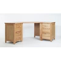 sherwood oak corner desk 3 drawer office cabinet 2 drawer filing cabin ...