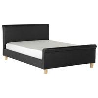 Shelby Leather Bed - King - Black