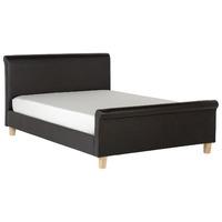 Shelby Leather Bed - King - Brown