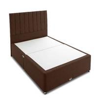 shire victoria chocolate divan base small double platform 4 drawers