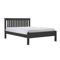 shaker graphite wooden bed frame single