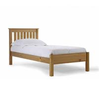 shaker short wooden bed frame single whitewash