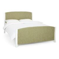 Shelley Small Double Fabric Bed Mint White