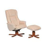 Shangri-La Fabric Recliner with Footstool