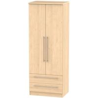 Sherwood Maple Wardrobe - Tall 2ft 6in with 2 Drawer