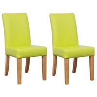 Shankar Bambi Kids Leather Match Green Dining Chair (Pair)