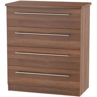 sherwood noche walnut chest of drawer 4 drawer