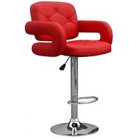 Shankar Colby Leather Match Bar Stool - Red (Pair)