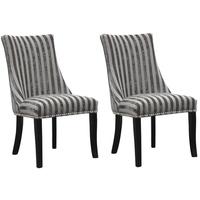 shankar balmoral velvet stripe chair mink pair