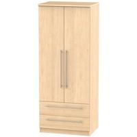 Sherwood Maple Wardrobe - 2ft 6in with 2 Drawer