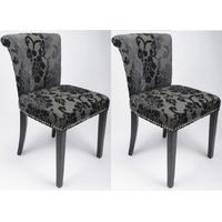 Shankar Sandringham Baroque Chair - Charcoal (Pair)