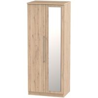 Sherwood Bordeaux Oak Wardrobe - 2ft 6in with Mirror