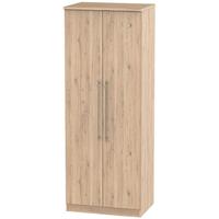 Sherwood Bordeaux Oak Wardrobe - Tall 2ft 6in with Double Hanging