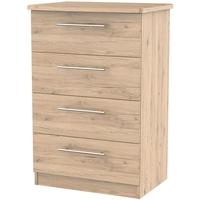 Sherwood Bordeaux Oak Chest of Drawer - 4 Drawer Midi