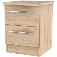 Sherwood Bordeaux Oak Bedside Cabinet - 2 Drawer Locker