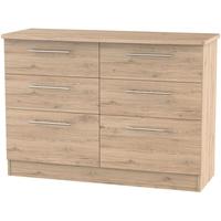 Sherwood Bordeaux Oak Chest of Drawer - 6 Drawer Midi