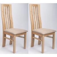 shankar phoenix oak dining chair pair