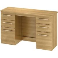 Sherwood Oak Dressing Table - Knee Hole Double Pedestal