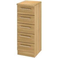 Sherwood Oak Chest of Drawer - 5 Drawer Locker