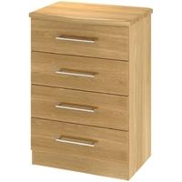 Sherwood Oak Chest of Drawer - 4 Drawer Midi