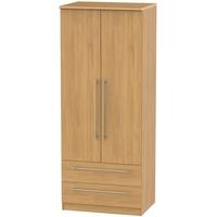 sherwood oak wardrobe 2ft 6in with 2 drawer