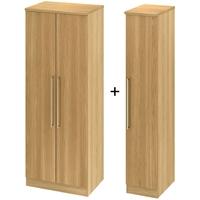 Sherwood Oak Triple Wardrobe with Plain