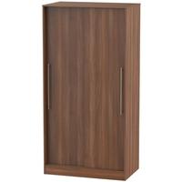 sherwood noche walnut sliding wardrobe wide