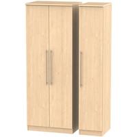 Sherwood Maple Triple Wardrobe - Tall Plain