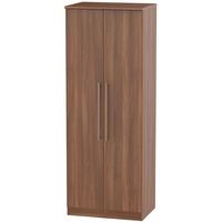 sherwood noche walnut wardrobe tall 2ft 6in with plain