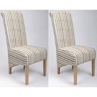 shankar krista stripe dining chair duck egg blue pair