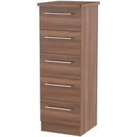 Sherwood Noche Walnut Chest of Drawer - 5 Drawer Locker