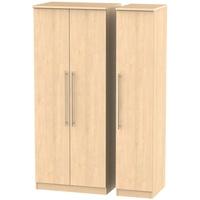 sherwood maple triple wardrobe with plain