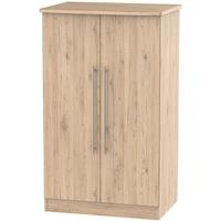 sherwood bordeaux oak wardrobe 2ft 6in with plain midi