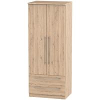 Sherwood Bordeaux Oak Wardrobe - 2ft 6in with 2 Drawer