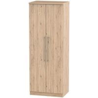 sherwood bordeaux oak wardrobe tall 2ft 6in with plain