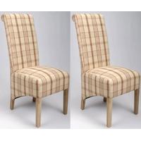 Shankar Krista Rupert Dining Check Chair (Pair)