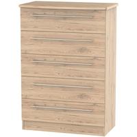 Sherwood Bordeaux Oak Chest of Drawer - 5 Drawer